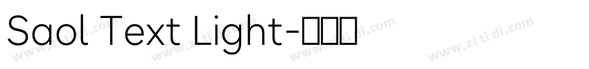 Saol Text Light字体转换